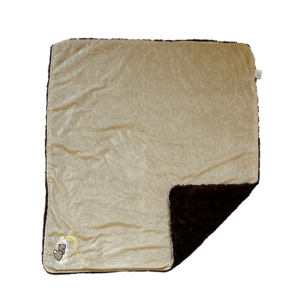 Mini Muffin Sleeping Bear Cloud Moon Star Brown Soft Baby Security Lovey Blanket